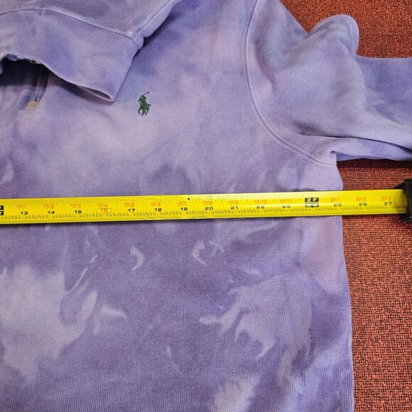 Polo Ralph Lauren Quarter Zip Pullover XL Purple Garment Wash Pony Mock Neck - Picture 6 of 11